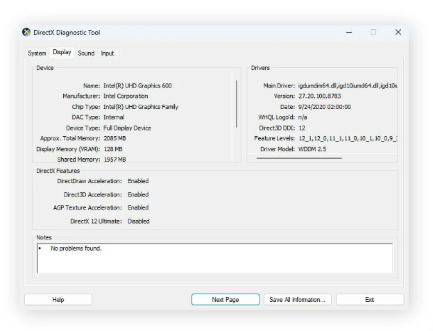 directX dianostic tool