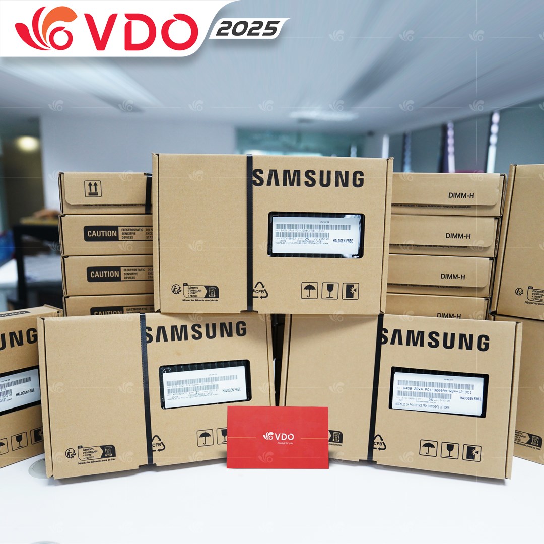 Hàng ngàn thanh RAM Samsung chính hãng cập bến VDO: Bổ sung năng lực cho hệ thống doanh nghiệp và trung tâm dữ liệu