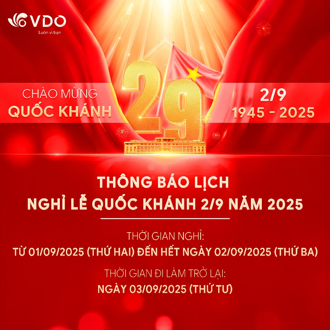 Thông báo lịch nghỉ lễ Quốc Khánh 2/9 năm 2025