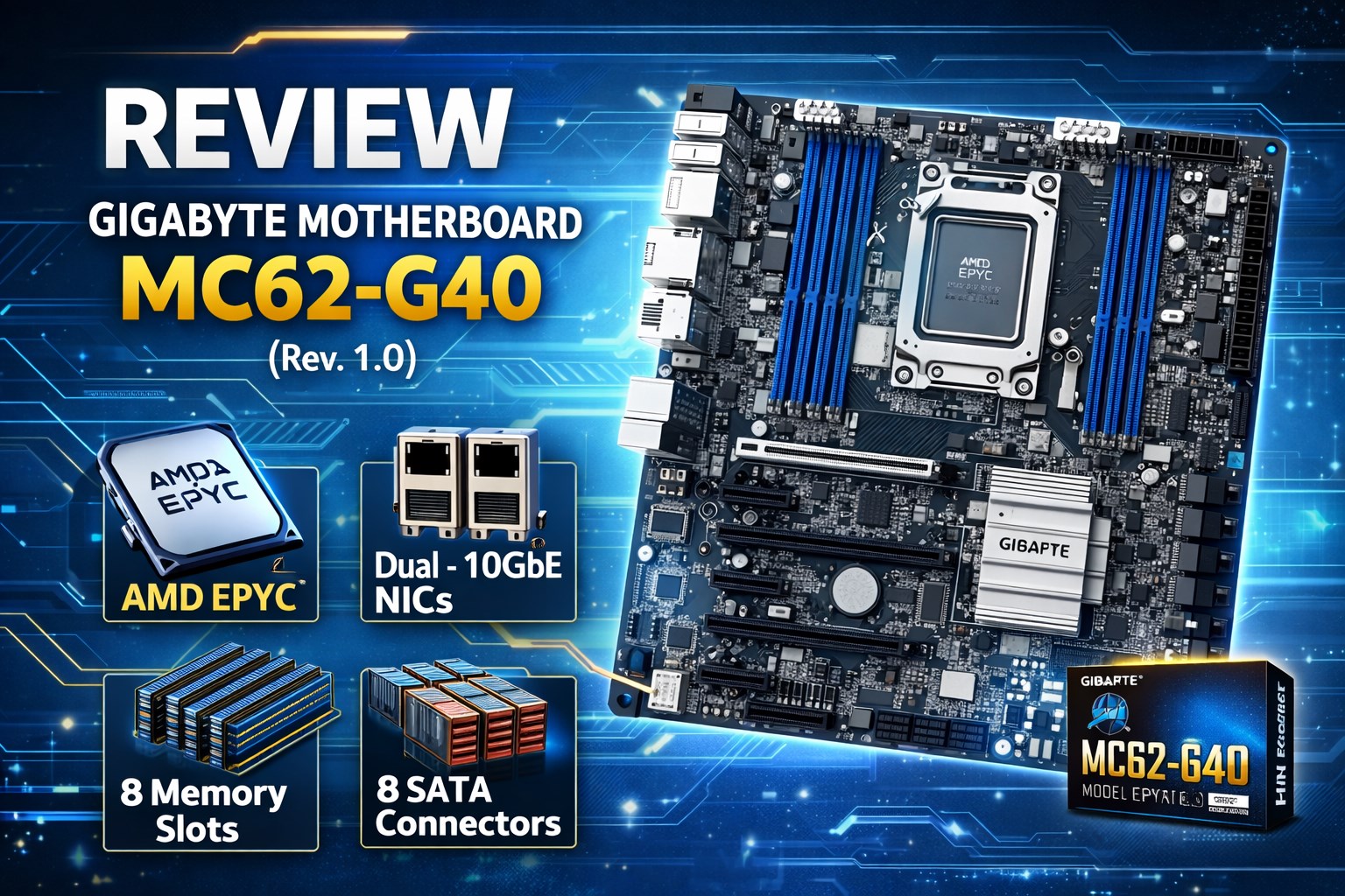 Đánh giá MC62-G40 – Bo mạch chủ Gigabyte cao cấp cho Workstation & Server