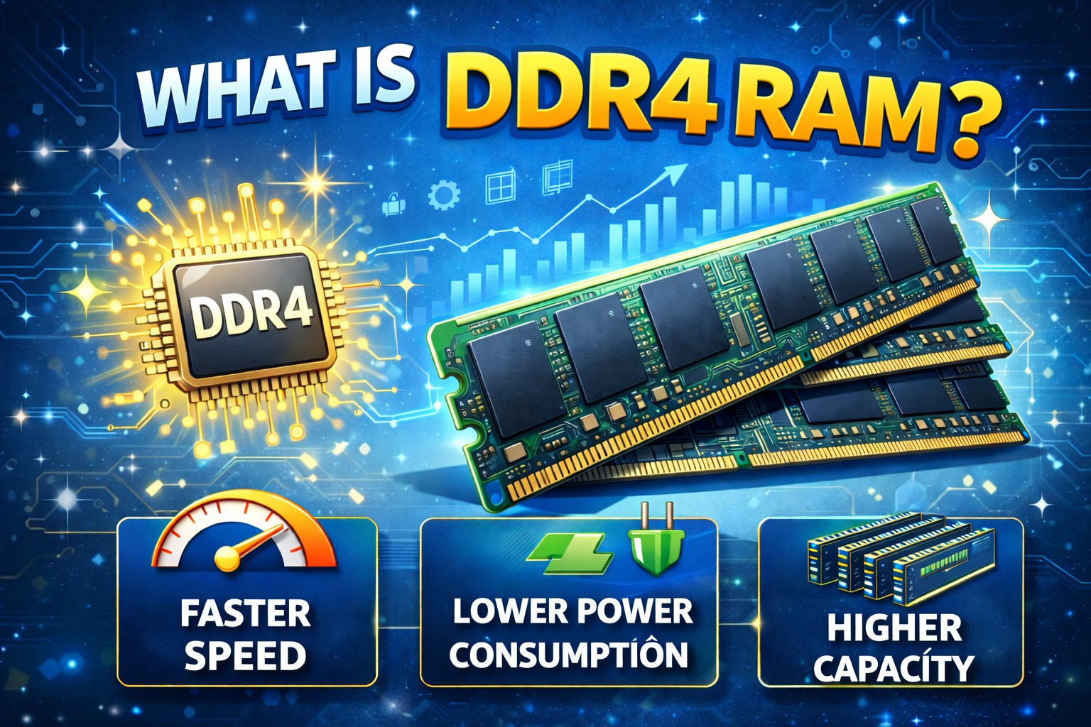 RAM DDR4 là gì? Ưu điểm, so sánh DDR3 & DDR5 (2025)