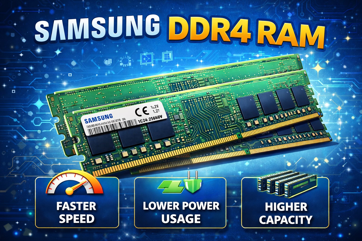 RAM DDR4 Samsung: Đánh Giá Chuyên Sâu, Thông Số, Tư Vấn Chọn Mua Chính Hãng VDO