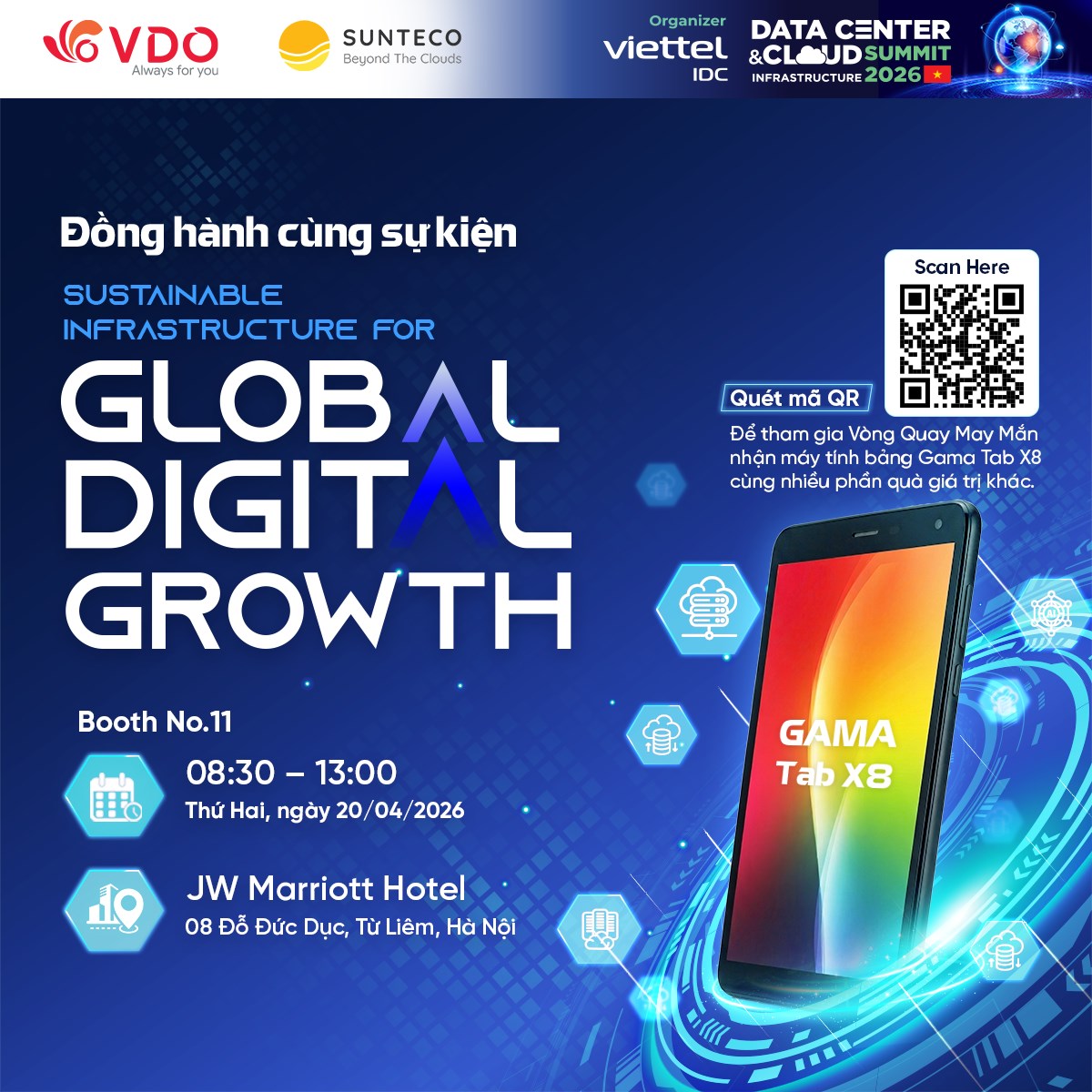 Trân trọng kính mời Quý Khách hàng, Quý Đối tác tham quan gian hàng VDO tại hội thảo DCCI 2026